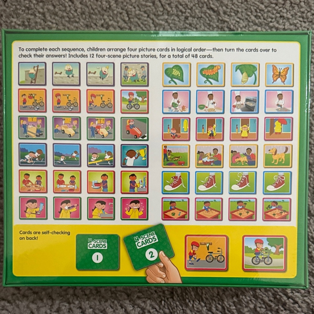 Lakeshore 4-Scene Sequencing Cards - Yellow and Green - Picture 3 of 3